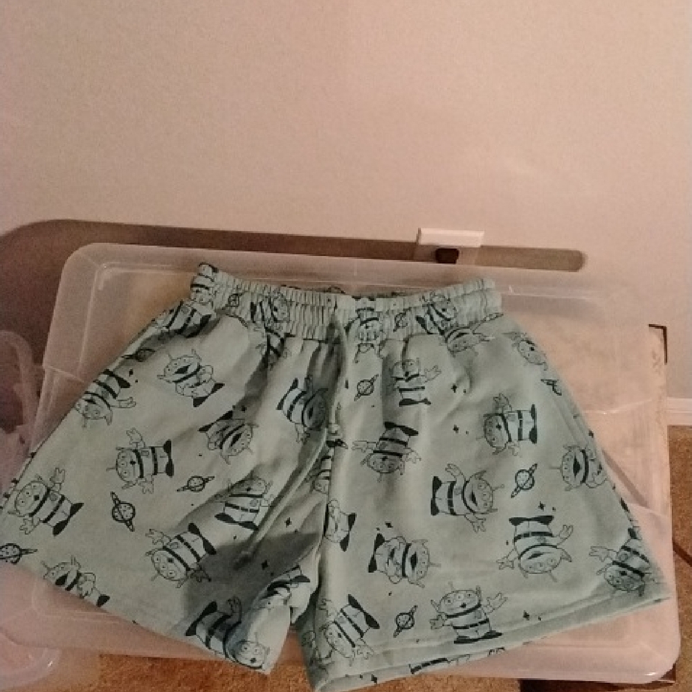 Disney Kids Shorts with Alien Print - Light Blue